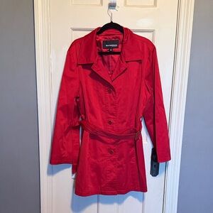 Weatherproof  Women's Red Trench Coat size L